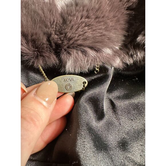 Diane Von Furstenberg Rex Rabbit Jacket Size S - Picture 8 of 11